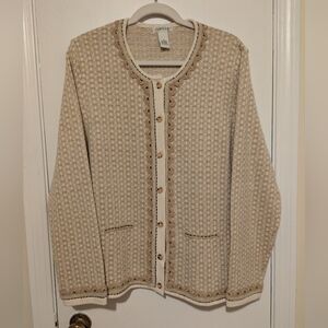 Orvis Women's Tan Cardigan Sweater